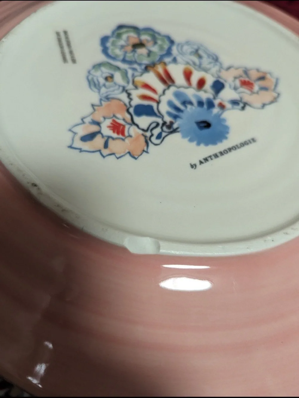 Anthropologie hand painted floral plates set of 4